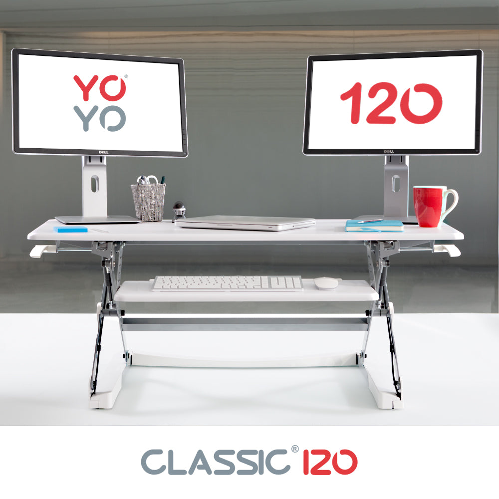 yo yo desk 120 white up
