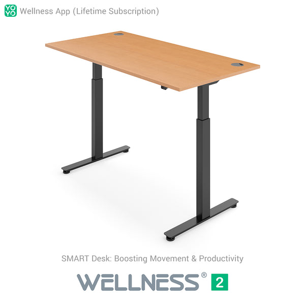 Yo-Yo DESK WELLNESS 2 Dual Motor SMART Standing Desk with Wellness APP