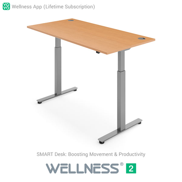 Yo-Yo DESK WELLNESS 2 Dual Motor SMART Standing Desk with Wellness APP
