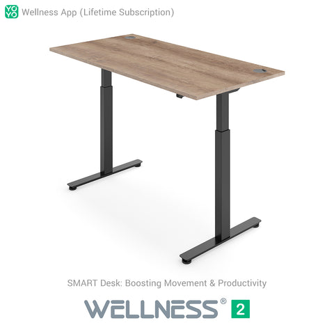 Yo-Yo DESK WELLNESS 2 Dual Motor SMART Standing Desk with Wellness APP