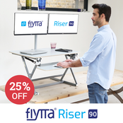 FLYTTA RISER 90 Dual Monitor Standing Desk Converter