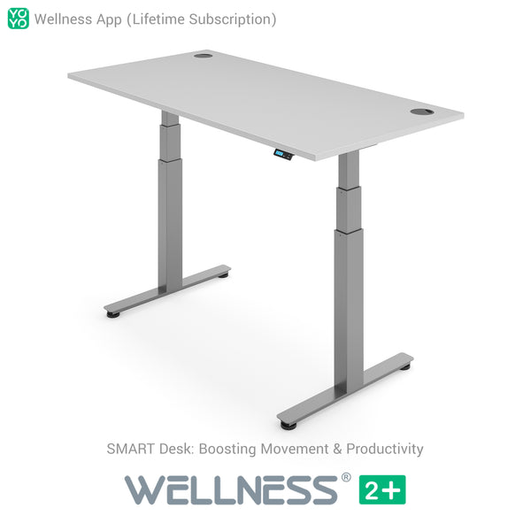 Yo-Yo DESK WELLNESS 2+ Extra Height Standing Desk with Wellness APP