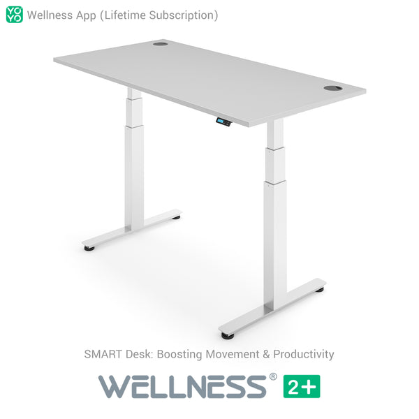 Yo-Yo DESK WELLNESS 2+ Extra Height Standing Desk with Wellness APP