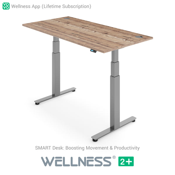 Yo-Yo DESK WELLNESS 2+ Extra Height Standing Desk with Wellness APP