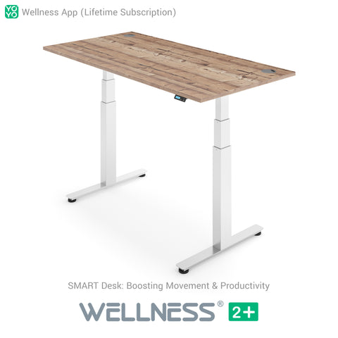 Yo-Yo DESK WELLNESS 2+ Extra Height Standing Desk with Wellness APP