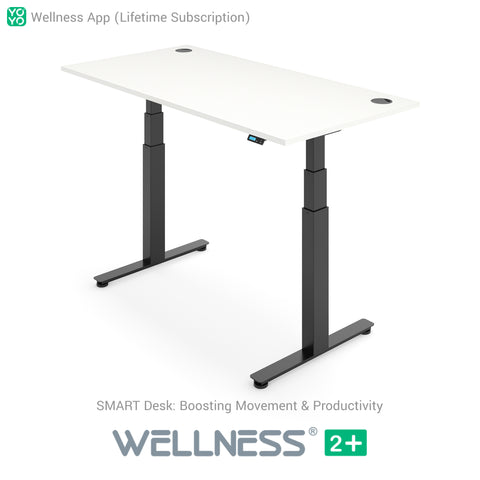 Yo-Yo DESK WELLNESS 2+ Extra Height Standing Desk with Wellness APP