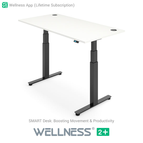 Yo-Yo DESK WELLNESS 2+ Extra Height Standing Desk with Wellness APP