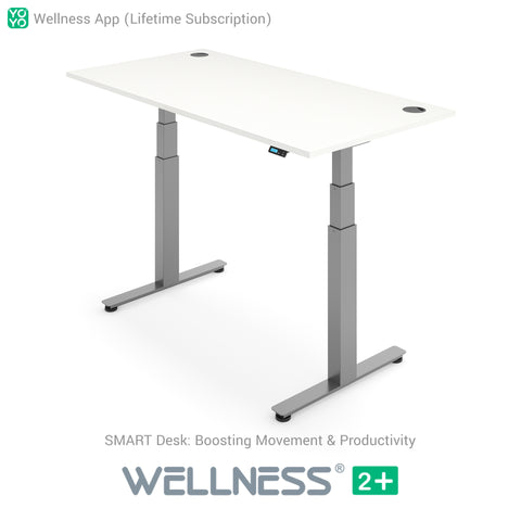 Yo-Yo DESK WELLNESS 2+ Extra Height Standing Desk with Wellness APP