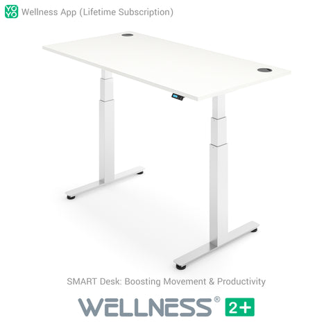 Yo-Yo DESK WELLNESS 2+ Extra Height Standing Desk with Wellness APP