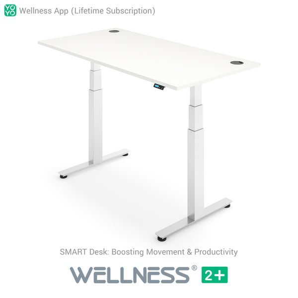 Yo-Yo DESK WELLNESS 2+ Extra Height Standing Desk with Wellness APP