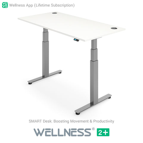 Yo-Yo DESK WELLNESS 2+ Extra Height Standing Desk with Wellness APP