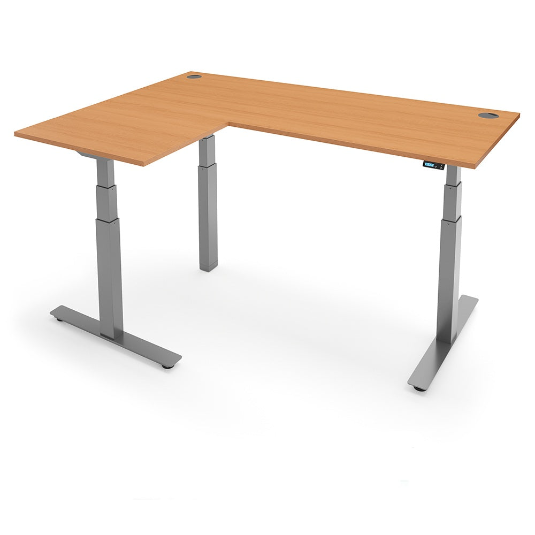 Yo-Yo DESK ALERT 3+  L-Shape SMART Standing Desk with Bluetooth Control